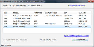 HDD Low-Level Format Tool